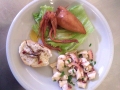 Stuffed squid and octopus all'insalata
