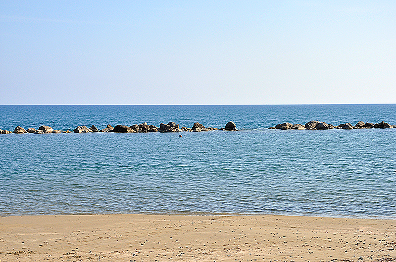 Beach sand and clear water